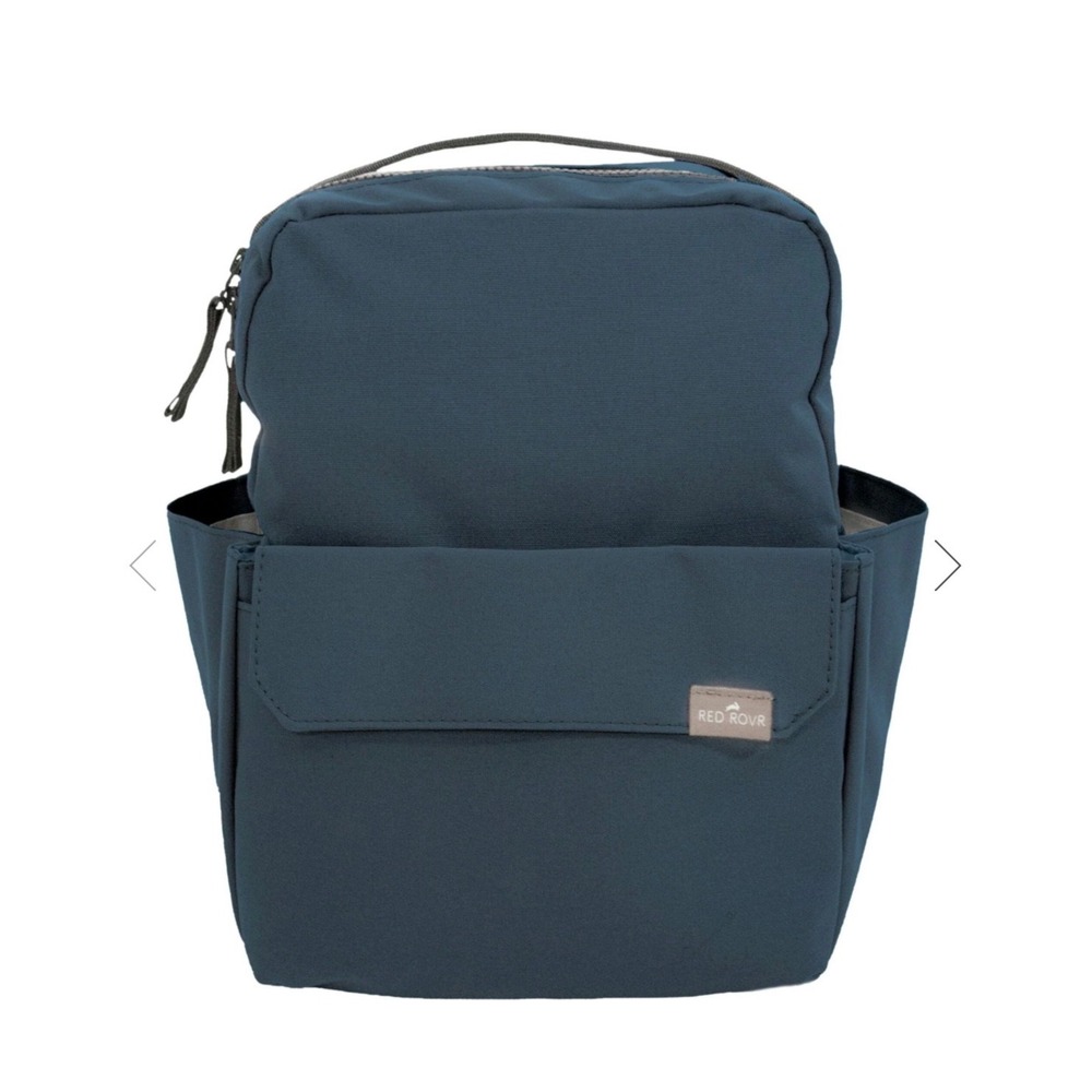 Red Rovr Navy Blue Canvas Backpack Multi Pocket Daily Commuter Bag